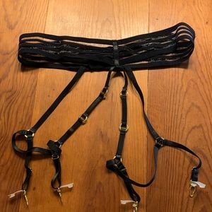 Sexy lingerie garter belt bondage